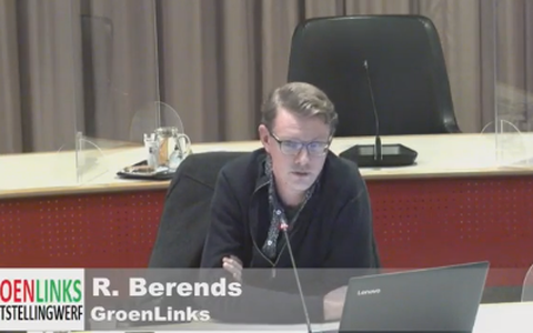 Commissielid Rik Berends van GroenLinks.