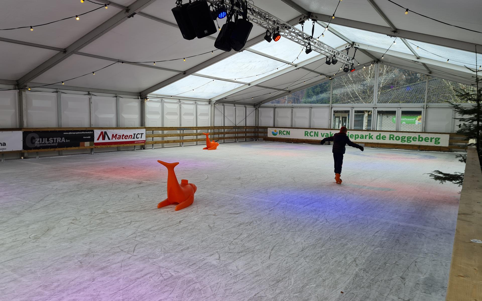 De ijsbaan bij De Roggeberg in Appelscha.