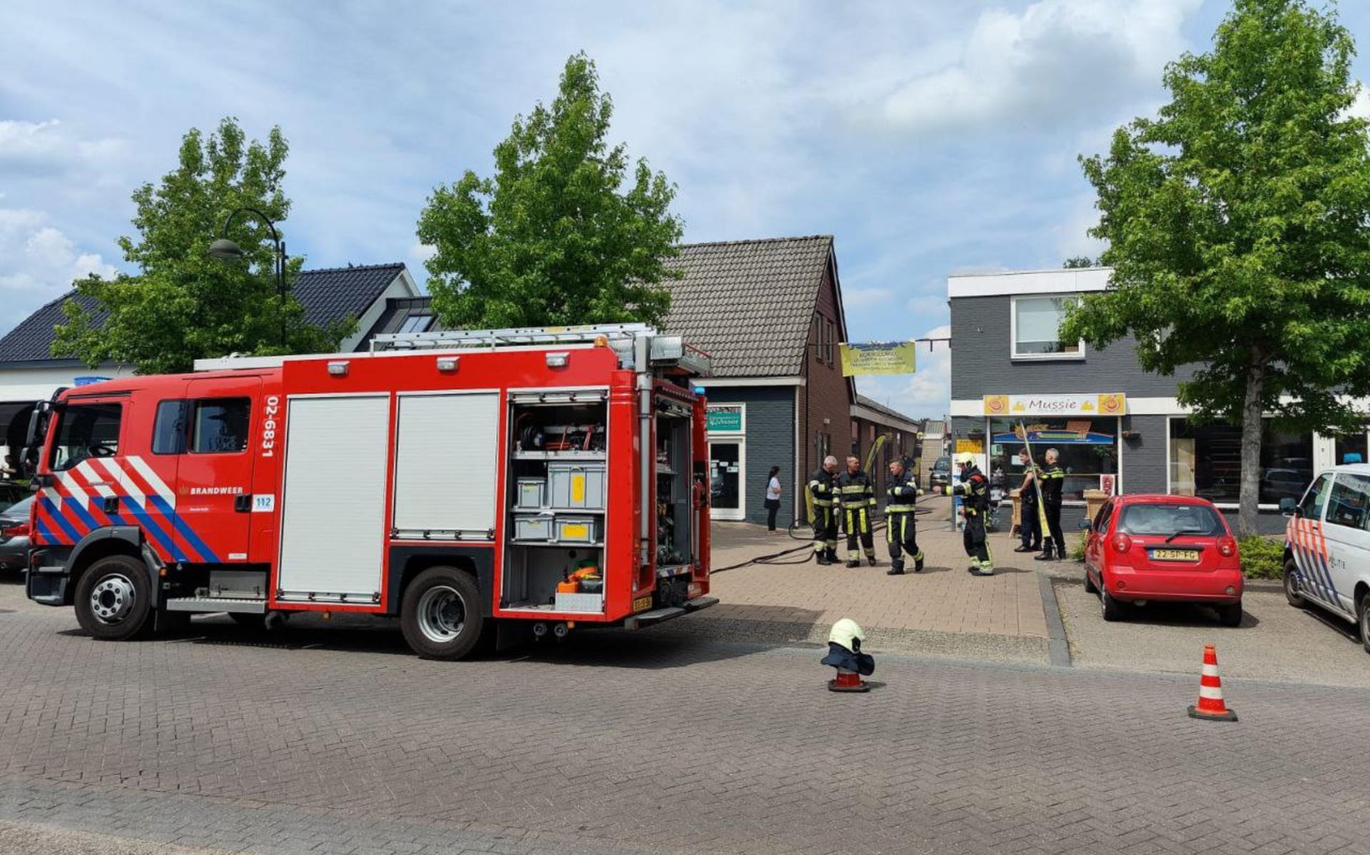 De brandweer is snel ter plaatse.