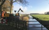 Werken aan het fietspad langs de Linde, bij de Bekhofschans tussen Olde- en Nijeberkoop. Foto: Gea de Vries