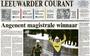 De voorpagina van de Leeuwarder Courant op 4 januari 1997. 