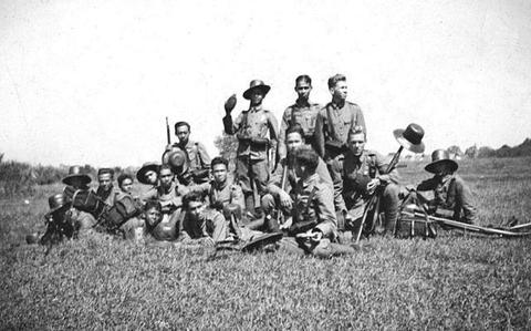 KNIL-militairen in Indonesië.
